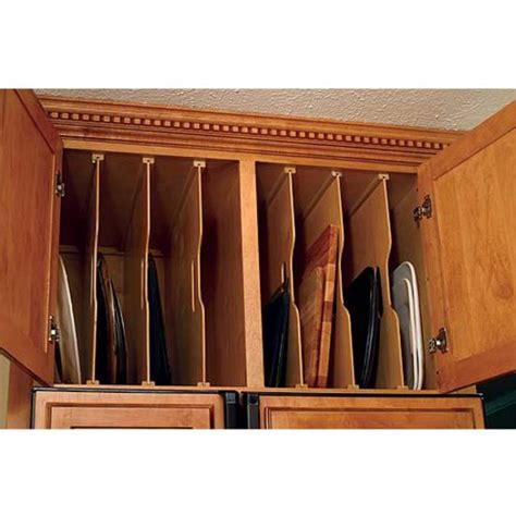 cabinet baking cookie dividers tray pan kitchen pans rack sheets cabinets organizer omega sheet pantry racks should another storage kitchensource