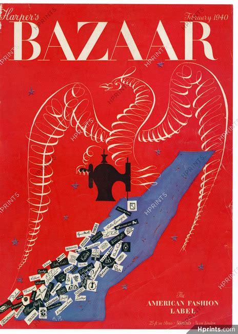 Harpers Bazaar Cover February 1940 American Fashion Alexey