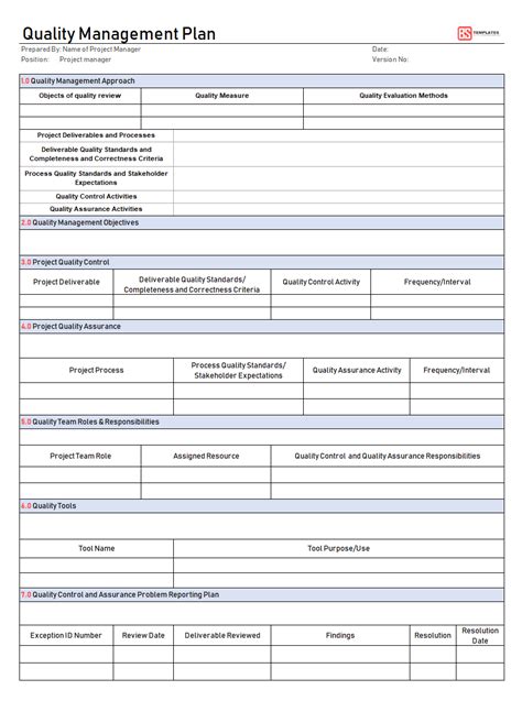 Check spelling or type a new query. Quality management plan examples - Free Templates for ...