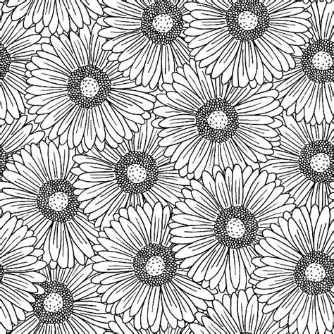Royalty Free Black And White Seamless Background With Gerbera Flower
