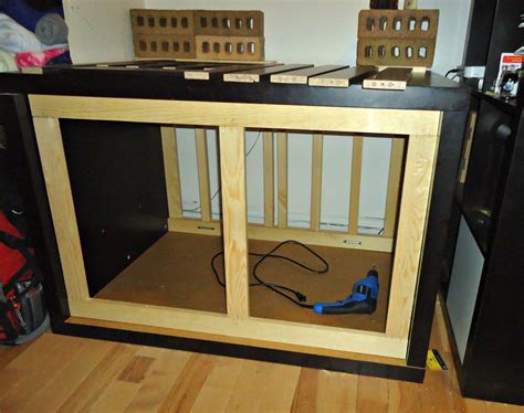 Expedit Dog Crate And Multipurpose Desk Ikea Hackers Dog Crate Bed