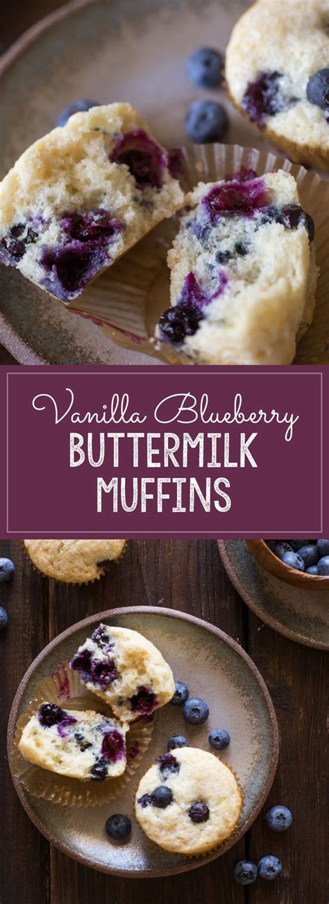 It has a great vanilla flavor, and it muffins. These sweet Vanilla Blueberry Buttermilk Muffins are so tender and creamy. You will LOVE them ...