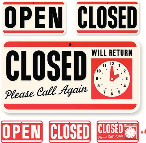 Royalty Free Closed Sign Clip Art Vector Images