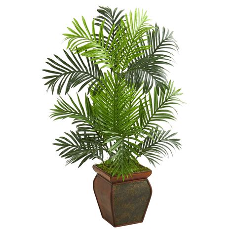 3 Paradise Palm Artificial Tree In Decorative Planter Nearly Natural