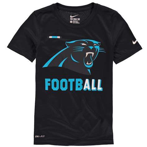 Nike Carolina Panthers Youth Black Legend Football Performance T Shirt