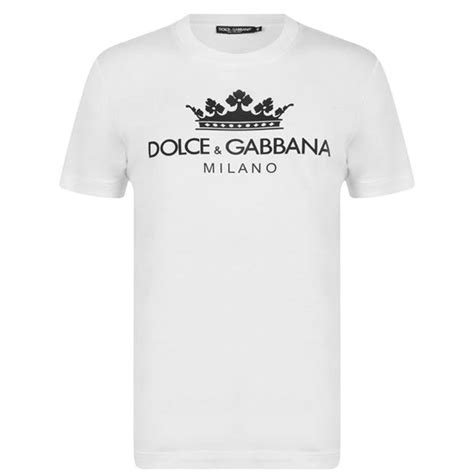 Dolce And Gabbana Milano Logo T Shirt Mens Casual Clothing Van