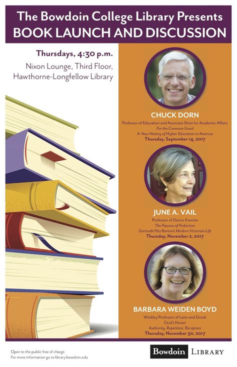 H L Library Starts New Faculty Book Launch Series Bowdoin College