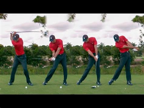 Tiger Woods Golf Swing Driver Sequence Full Speed Slow Motion