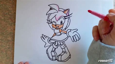 How To Draw Amy Rose Sonic The Hedgehog Youtube