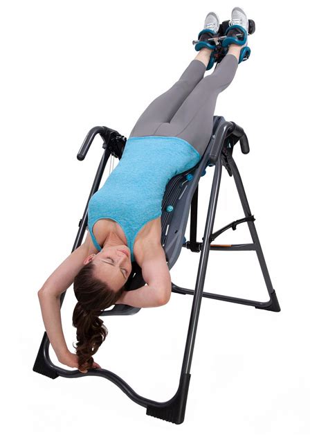Walking upright all day puts undue pressure on our backs, necks, and spines, which can escalate to before you pick an inversion table, here are some features to keep in mind: Teeter FitSpine X1 Inversion Table