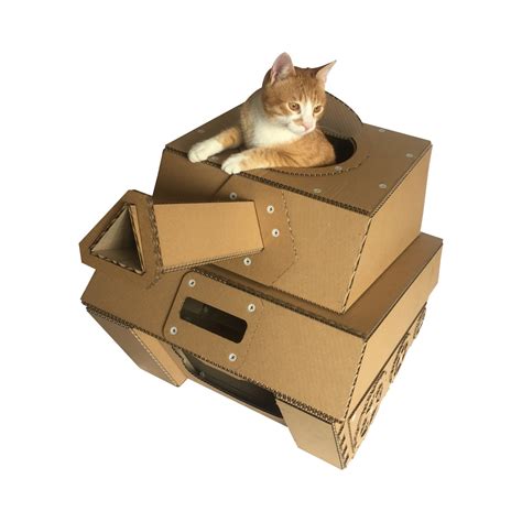 Tank Cardboard Cat House Etsy