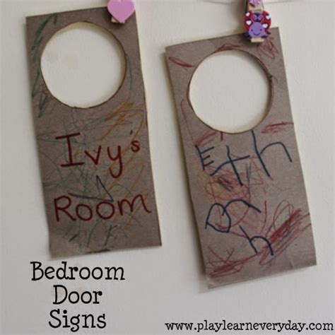 Bedroom Door Sign Play And Learn Every Day