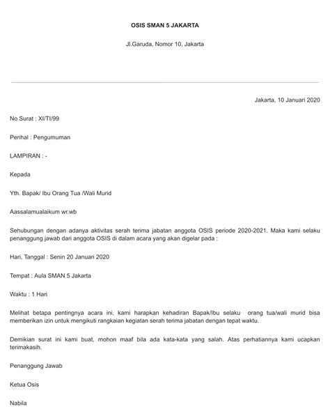Surat Dinas: Definisi, Jenis, Fungsi, Struktur dan 4 Contoh-Nya!