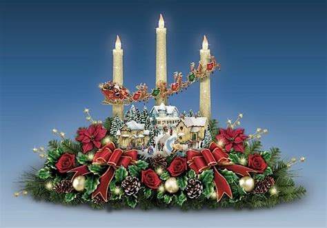 The unique artistry of thomas kinkade has brought joy to people across the nation and around the world. Thomas Kinkade Lighted Centerpiece With Narration | Thomas ...