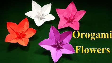 Origamiflowers How To Make Origami Flowers Easy Step By Step Youtube