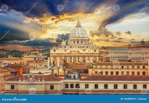 Rome City Vatican Skyline View Editorial Image Image Of Cloud City