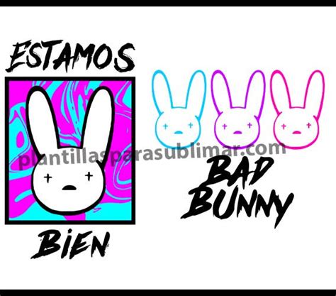 Bad Bunny Logo Svg Corte Vector Plantillas Para Sublimar Sexiz Pix