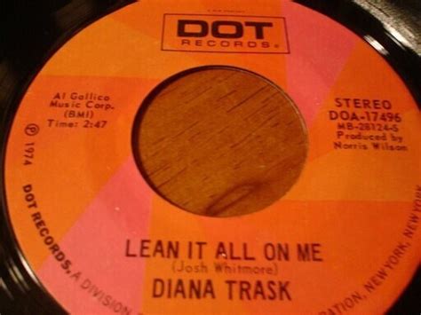 Lean It All On Me Diana Trask 7inch Vinyl Recordsale