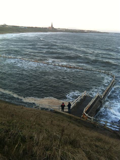 Tynemouth Outdoor Pool Full After Biggest Tide Ever 6 Th December 2013
