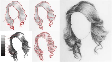The reference picture is included too. How to Draw Hair - YouTube