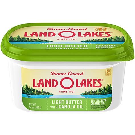Land O Lakes Light Butter With Canola Oil Spread 24 Oz Tub Margarine And Butter Substitutes