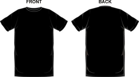 T Shirt Front And Back Template Clipart And Vector Collection