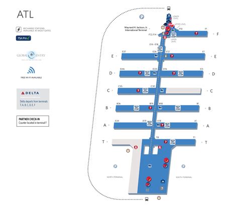 Atlanta Airport Map Delta