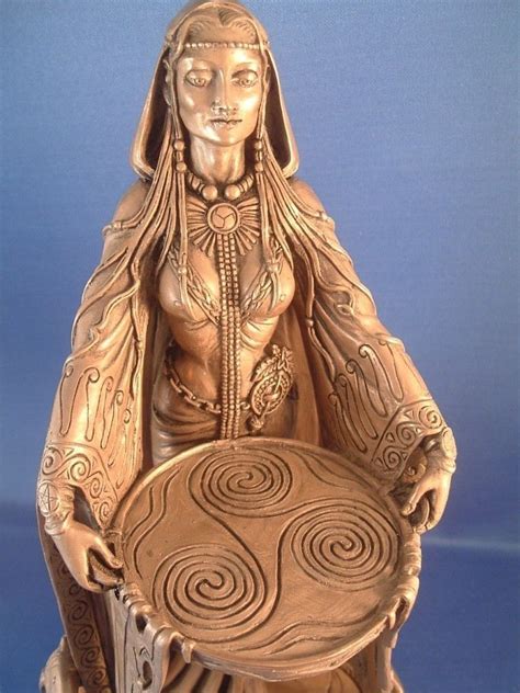 Danu Celtic Mother Goddess Of Abundance Cold Cast Bronze Pagan Statue