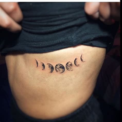 Moon Phases Tattoo In 2022 Rib Tattoos For Women Elegant Tattoos