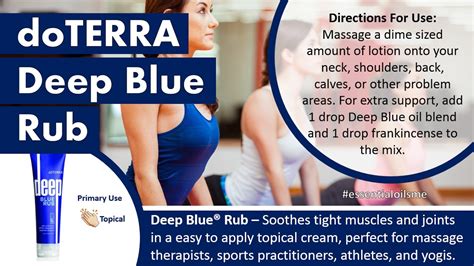Doterra deep blue soothing blend is the origin of the popular line of deep blue doterra products. It's Okay To Feel On Yourself With doTERRA Deep Blue Rub ...