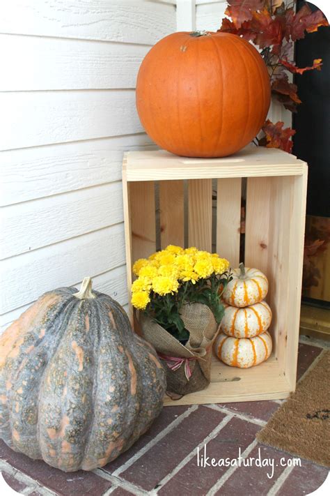 Fall Front Porch Like A Saturday Get Wooden Crates To Display