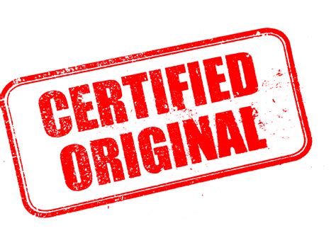 Certified Original Stamp Png Transparent