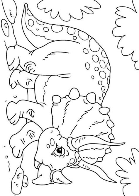 Ausmalbild dinosaurier und steinzeit dinosaurier. Malvorlage Dinosaurier - Triceratops. Bilder für Schule ...