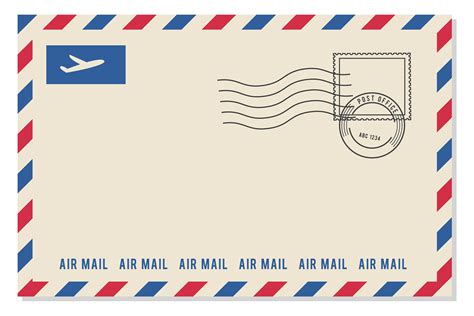 Air Mail Envelope Template Decorative P Graphic By Onyxproj · Creative
