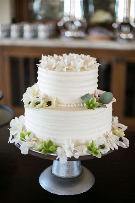 Two Tier Cake With Floral Details Photography Michael Segal