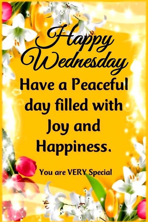 Along with funny quotes, there's also a generous portion of inspirational quotes that are simply perfect for wednesday. Peaceful Happy Wednesday Quote Pictures, Photos, and ...