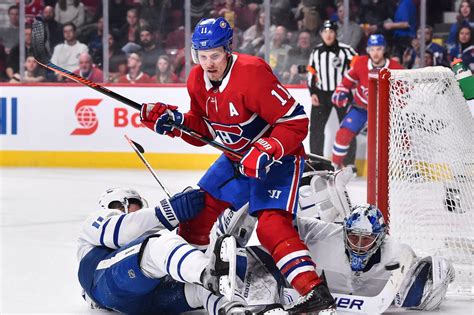 Toronto maple leafs' morgan rielly, center, celebrates his goal past montreal canadiens goaltender carey price with teammates auston matthews, left, and zach hyman during second period nhl stanley. Canadiens vs. Maple Leafs: Game preview, start time, Tale ...