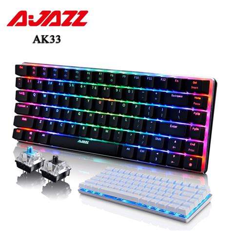 Ajazz Ak33 Mechanical Keyboard 82 Key Anti Ghosting Gaming Keyboard