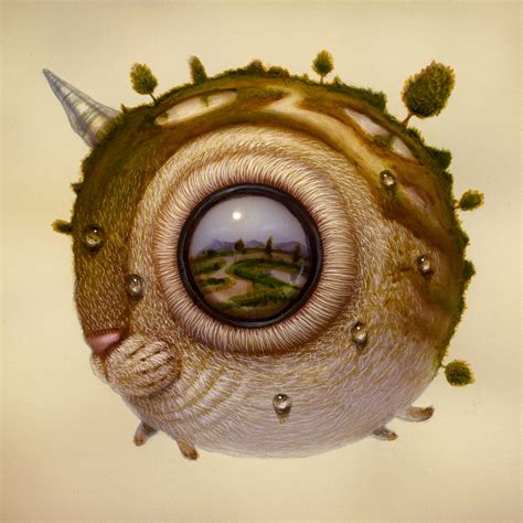 Hybrid Creatures With Oversized Eyes Reflect Imagined Landscapes In