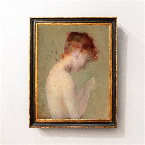 Nude Oil Painting Vintage Etsy