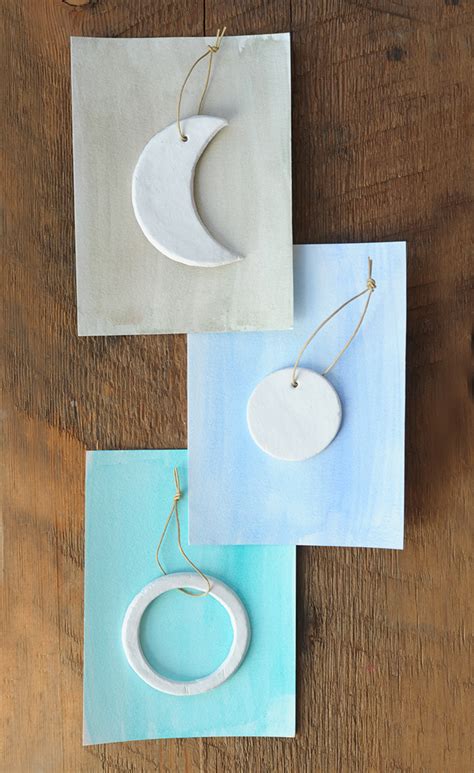 My diy is on how to make stained glass paint with your own hands very simply and quickly. Alice and LoisDIY Moon Phase Clay Ornaments - Alice and Lois