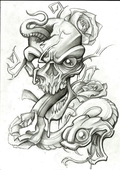 Skull Tattoo Design Tattoo Art Drawings Skulls Drawing