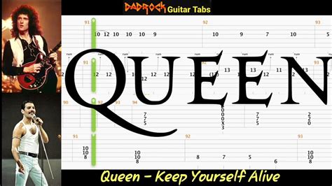 Keep Yourself Alive Queen Lead Guitar Tabs Lesson Youtube