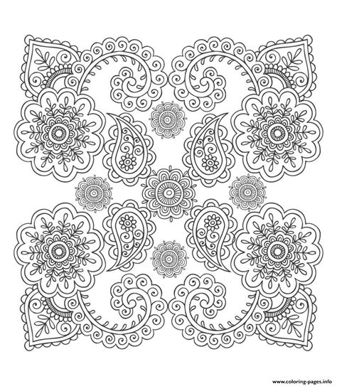 Adult Anti Stress Flower Coloring Page Printable