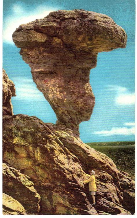 Chrome Postcard Balanced Rock Buhl Idaho Union Oil Companys