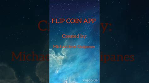 I would like to introduce this simple & beautiful coin flipping game with animation and sound for ios devices. FLIP COIN APP(DEMO) - YouTube