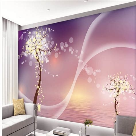 Beibehang Personalized Custom Wallpaper Purple Aesthetic