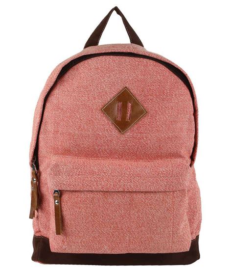 Anekaant Peach Polyester Backpack For Women Buy Anekaant Peach