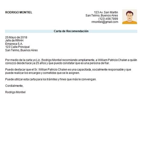 Machote Carta De Recomendacion Laboral Costa Rica