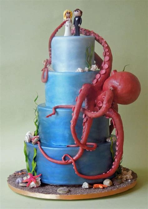 Kaysie Lackey The People S Cake Creative Wedding Cakes Octopus Cake Cake